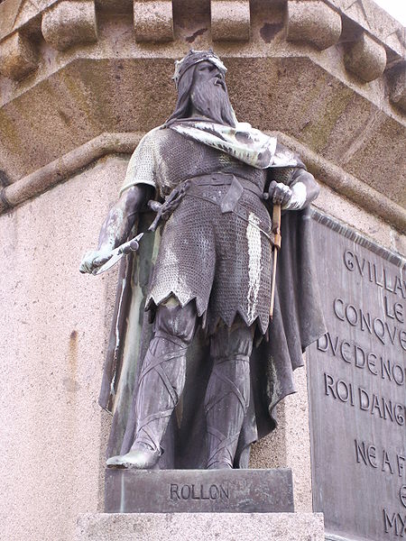 Statue de Rollon en Normandie.