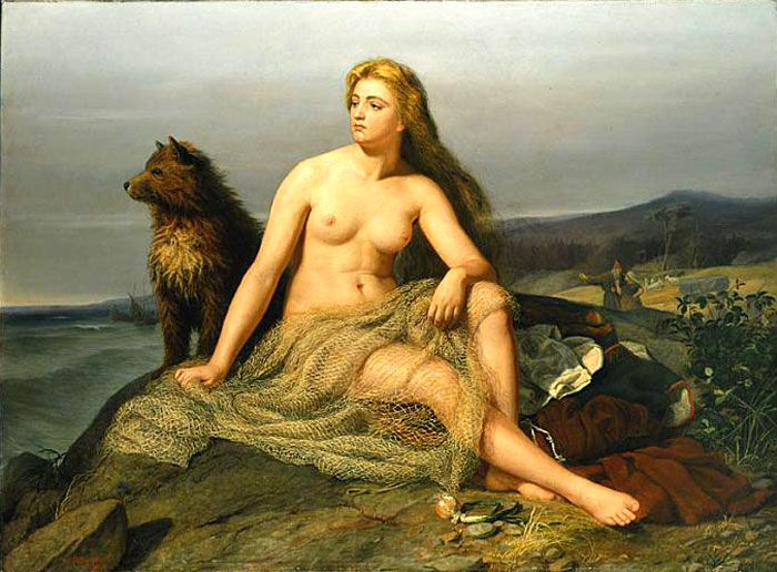 Image d'Aslaud par Mårten Eskil Winge (1862).