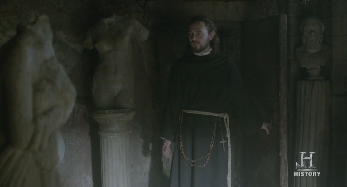 Athelstan dans la salle des "trésors romains" du roi Egbert.