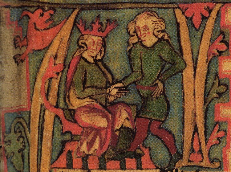 El Rey Harald I y su padre