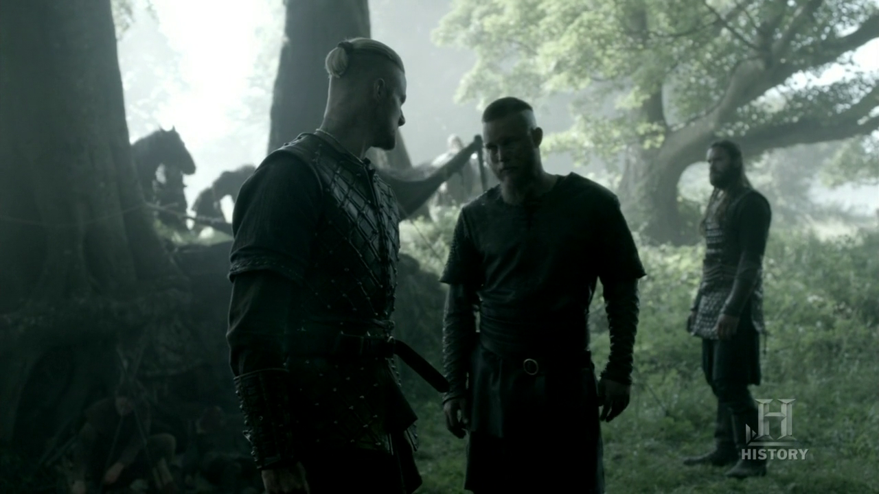 Ragnar echándole la bronca a Björn.