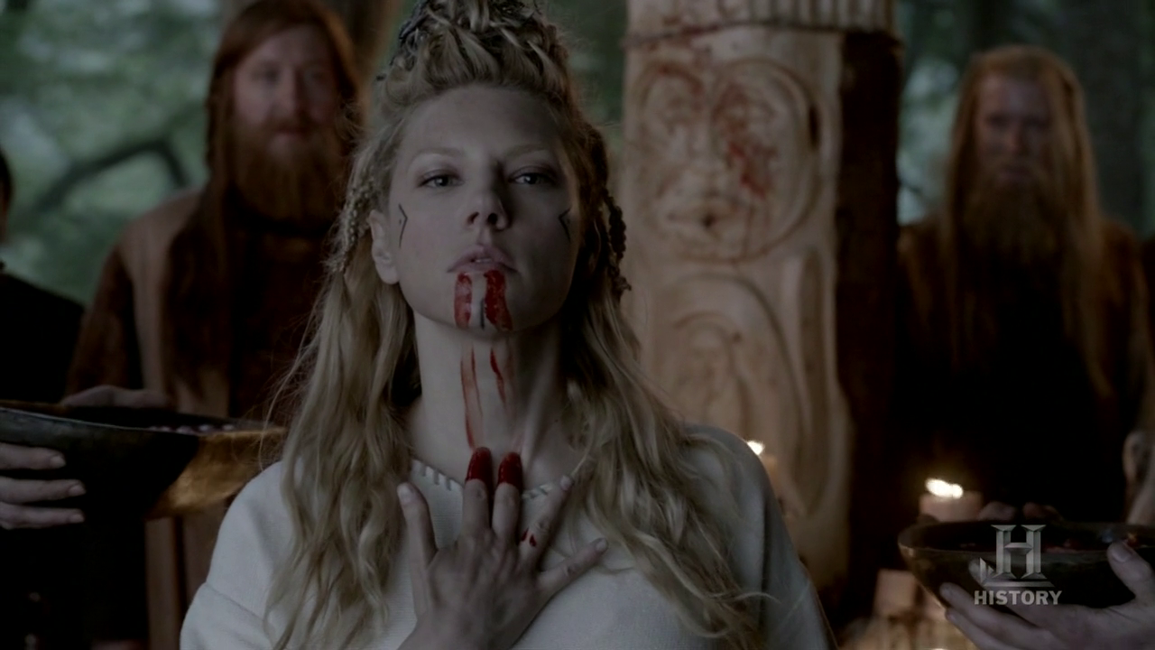 Lagertha empapándose en sangre..